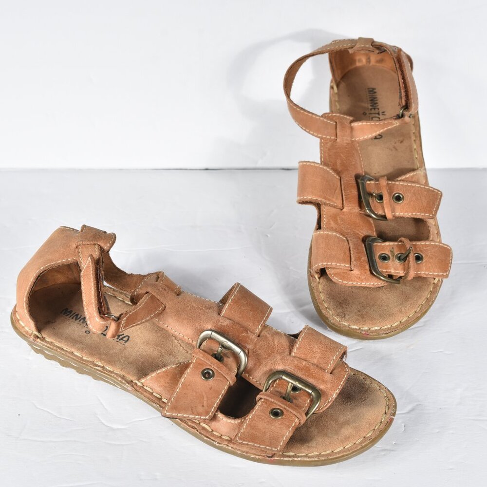 Minnetonka Tan Leather Sandals